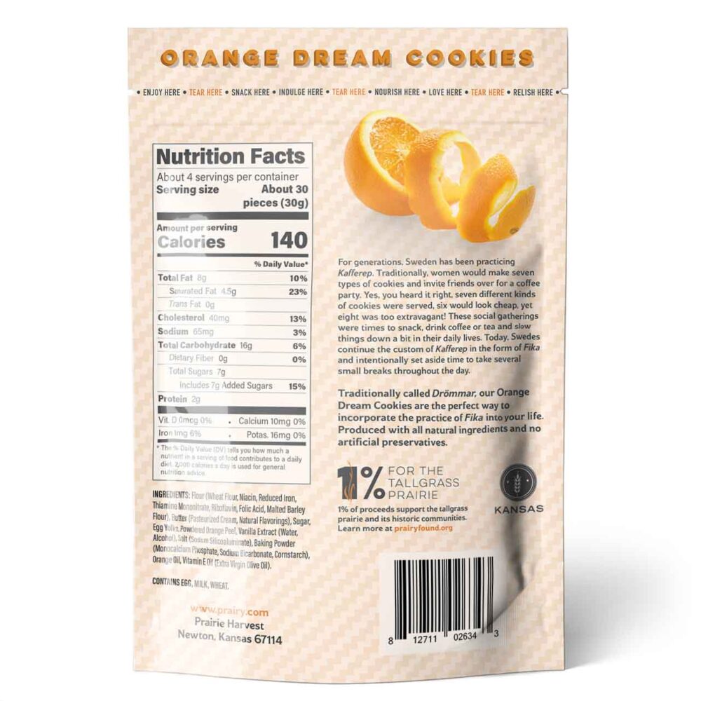 Orange Dream Cookies - Small - Back
