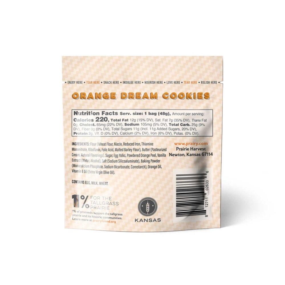 Orange Dream Cookies - Snack - Back