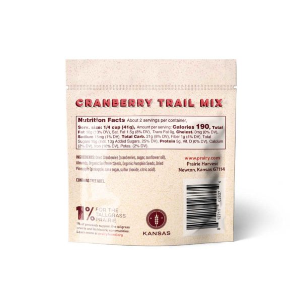 Trail Mix - Cranberry - Snack - Back