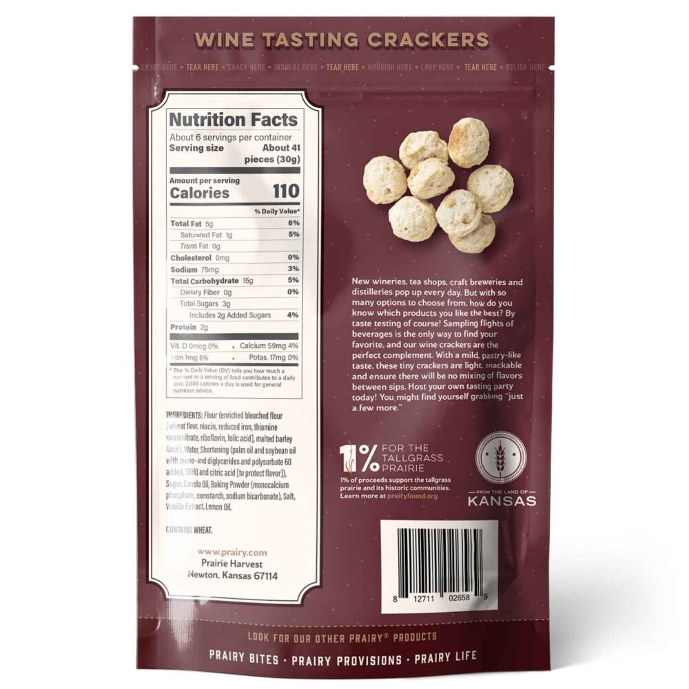 Wine Tasting Crackers - Medium - Back
